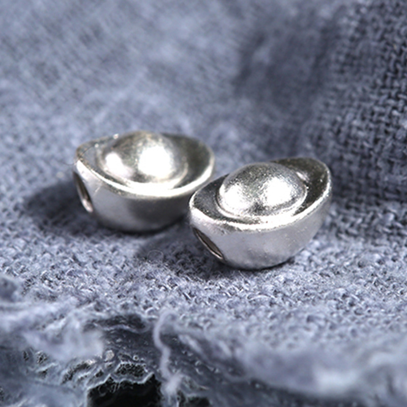 银元宝表面镀银工艺品 实心元创意小礼品宝福禄寿喜财套装批发