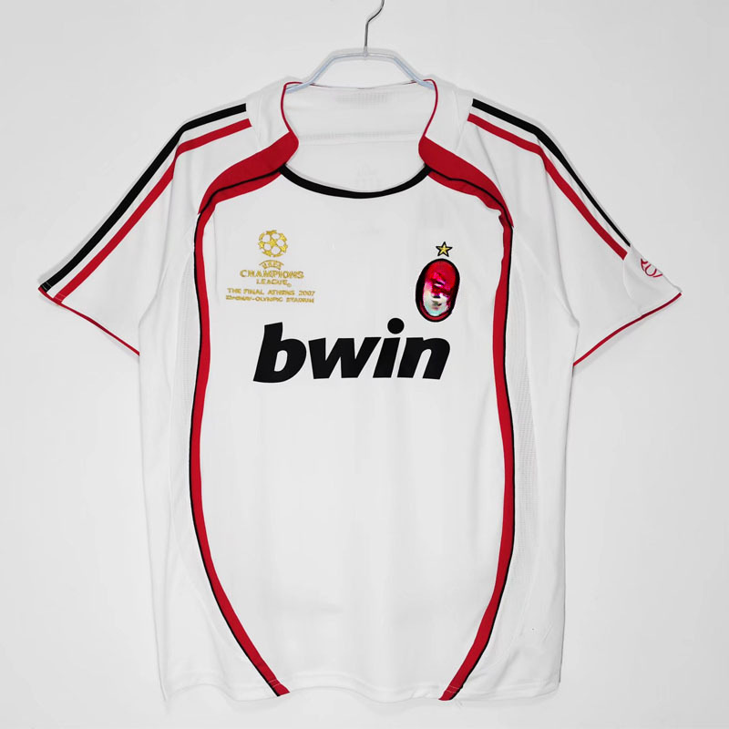 ac米兰复古球衣0607赛季主客场欧冠22号卡卡马尔蒂尼因扎吉足球服