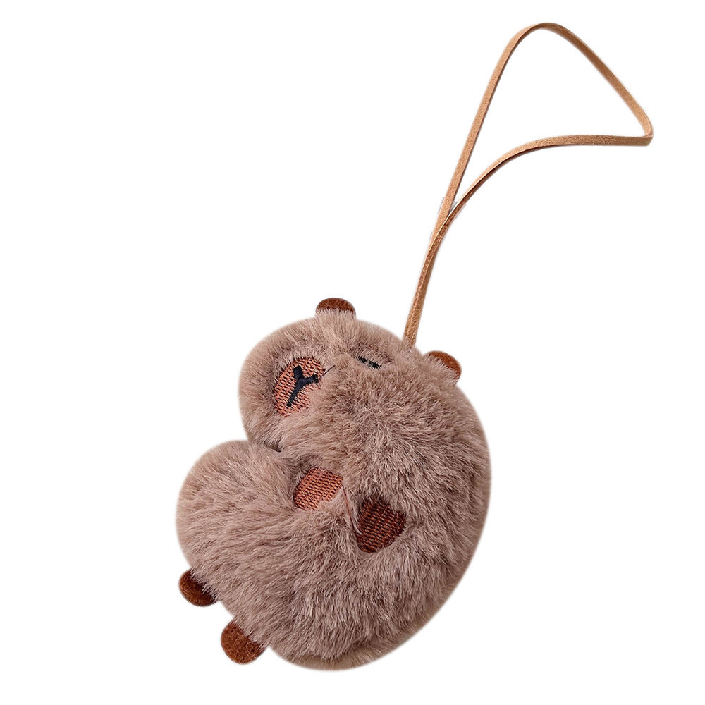 Cute Cartoon Plush Doll Capybara Pendant Girlish Bag Keychain Small Animal Ornaments Small Jewelry Wholesale
