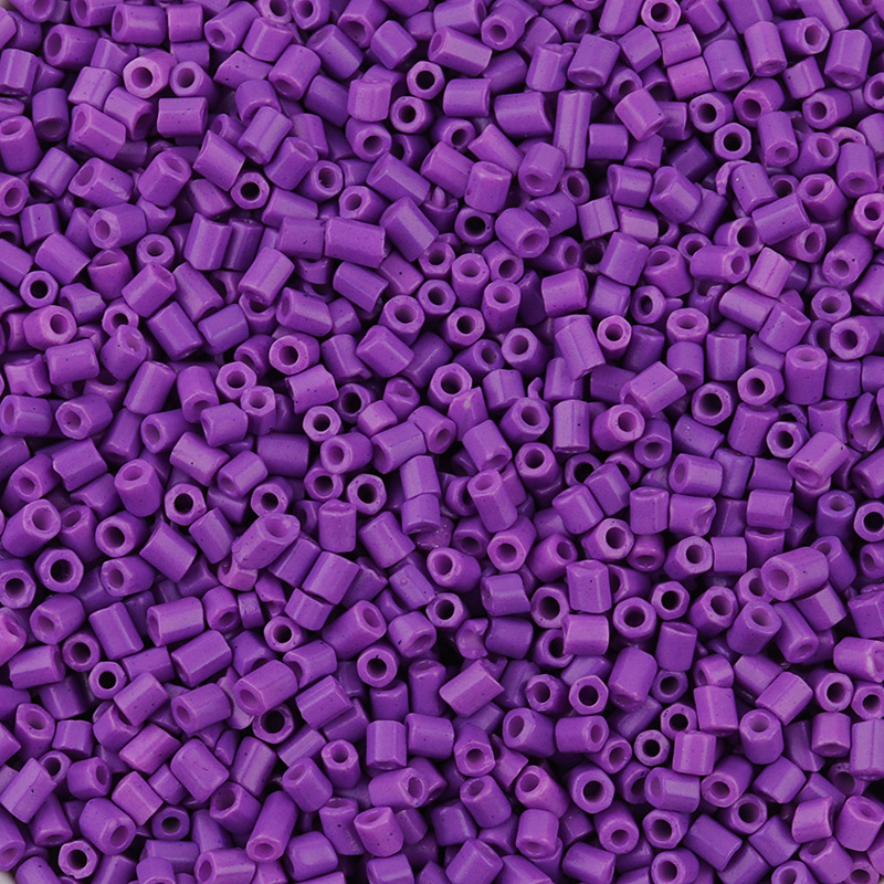 六边形管状玻璃米珠批发 直径2mm彩色棱角珠米珠diy手串珠材料