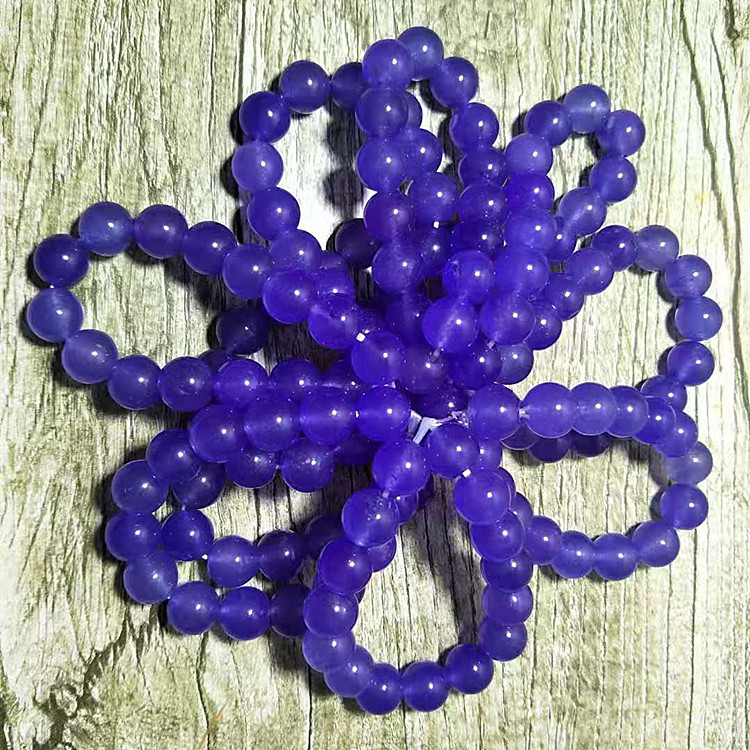 飘蓝色石英岩质玉手链销售可适合10元15元江湖地摊展会便宜手环