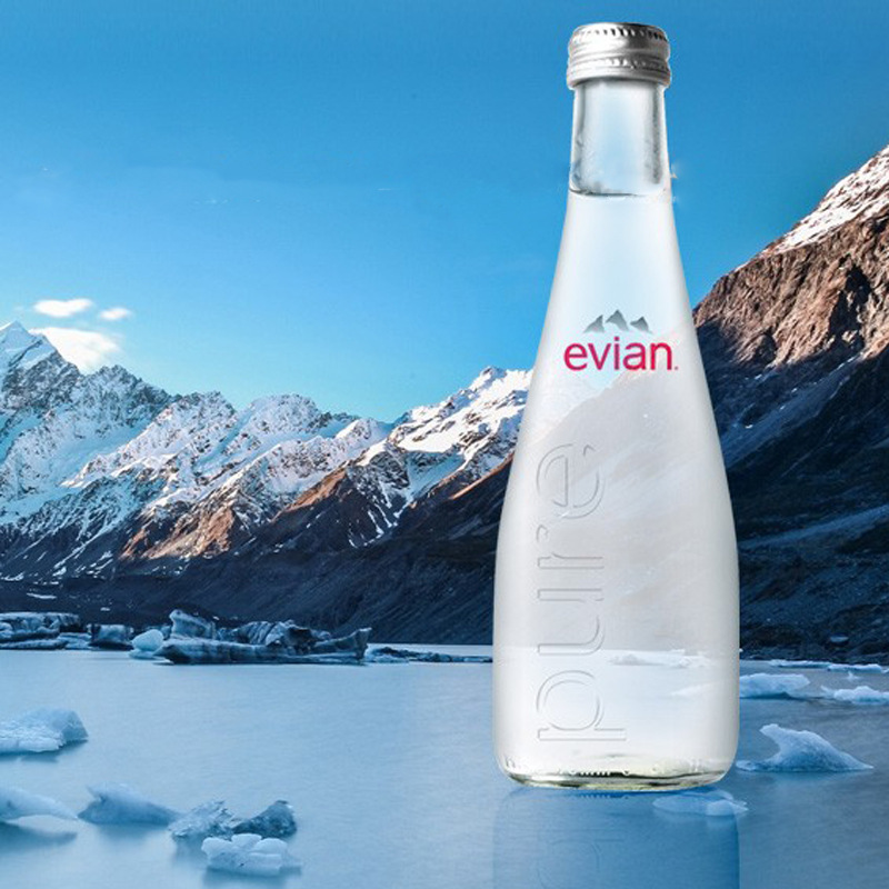 法国矿泉水玻璃小瓶330ml*20瓶/整箱进口高端天然碱性饮用水