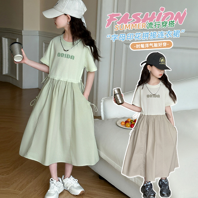 大女童夏装连衣裙小女孩儿童棉布百搭韩系公主裙子夏季潮7岁洋气6