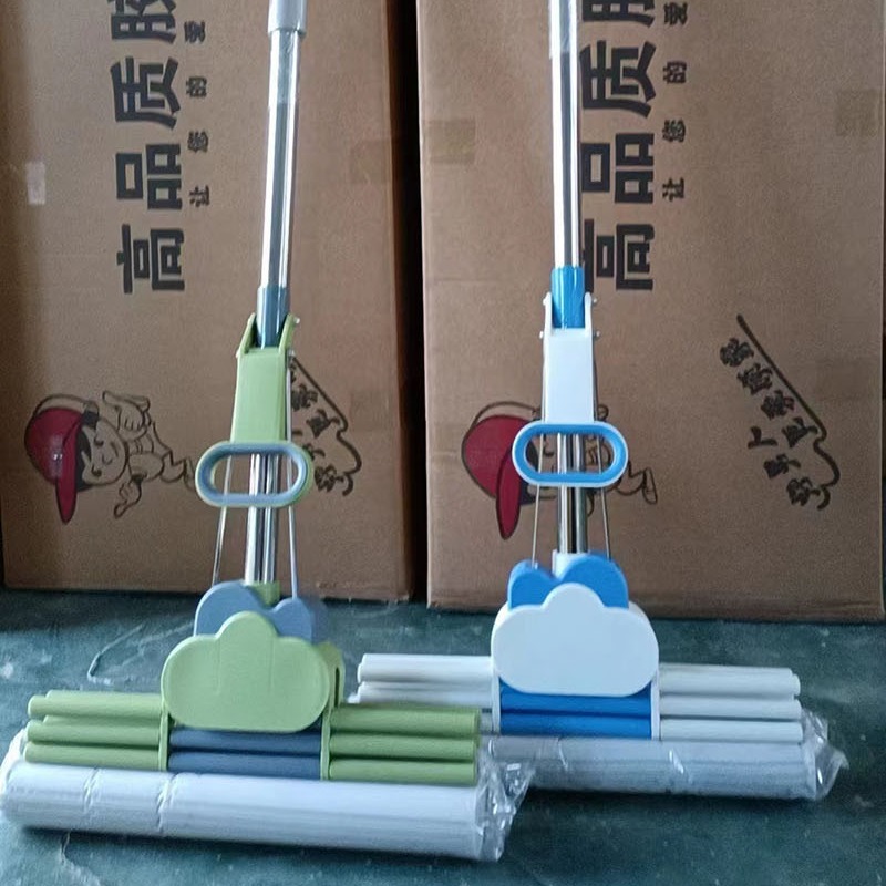 云朵2024新款吸水28加粗杆子海绵拖布免手洗一拖懒人家用胶棉拖把