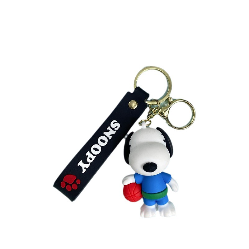 Creative Cartoon Snoopy Keychain Cute Puppy Charlie Key Chain Men and Women Handbag Pendant Wholesale