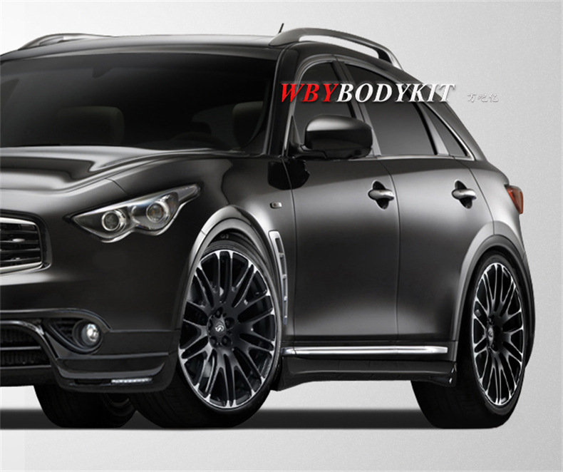 适用于英菲尼迪qx70改装mzspeed大小包围fx35前后唇中网侧裙尾翼