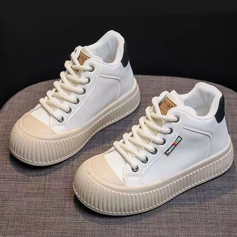 厚底小白鞋女2024秋季新款高帮运动休闲饼干鞋爆款百搭小众女鞋子