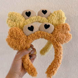 可爱卡通螃蟹发箍女网红洗脸发带简约百搭外出头箍发卡头饰