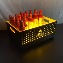 现代酒吧KTV发光冰桶亚克力香槟桶啤酒框冰粒桶啤酒桶LED元宝冰桶