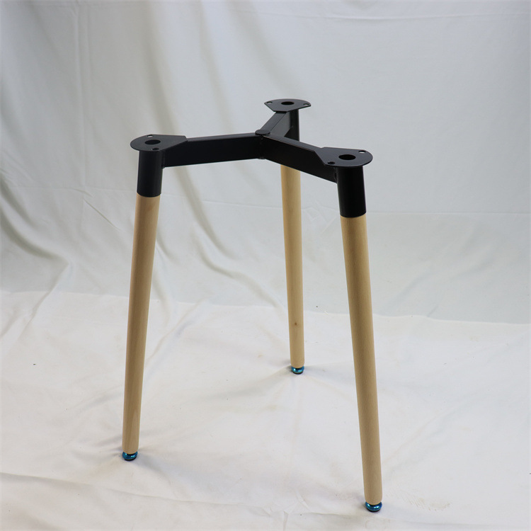 伊姆斯桌架铁艺简易支架榉木桌脚餐桌配套脚架桌腿黑白色烤漆支架