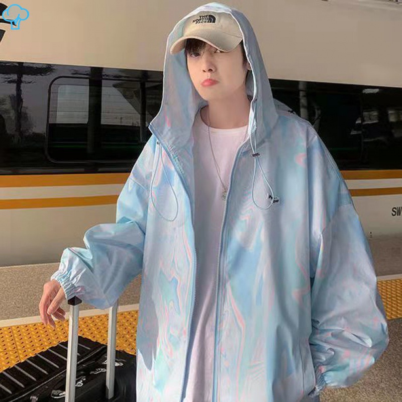 防晒衣男装夏装高档冰丝男士防晒服男生痞帅外套夏季情侣装上衣服