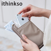 日式长款拉链钱包  多功能海外旅游手账护照包手机包女士存折钱包