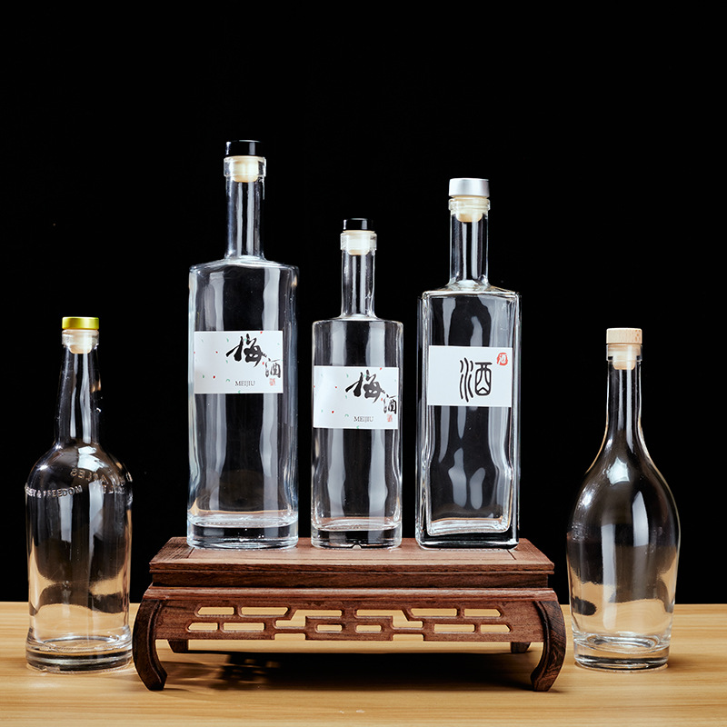 批发高颜值高档白酒瓶密封全套空酒瓶洋酒果酒梅见酒瓶白酒玻璃瓶