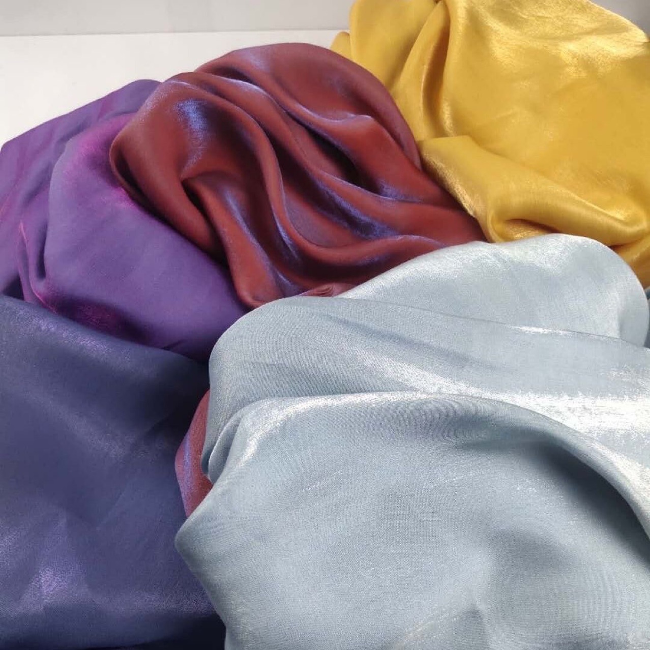 现货人鱼姬丝缎布料缎面窗帘布料礼服汉服衬衫连衣裙面料