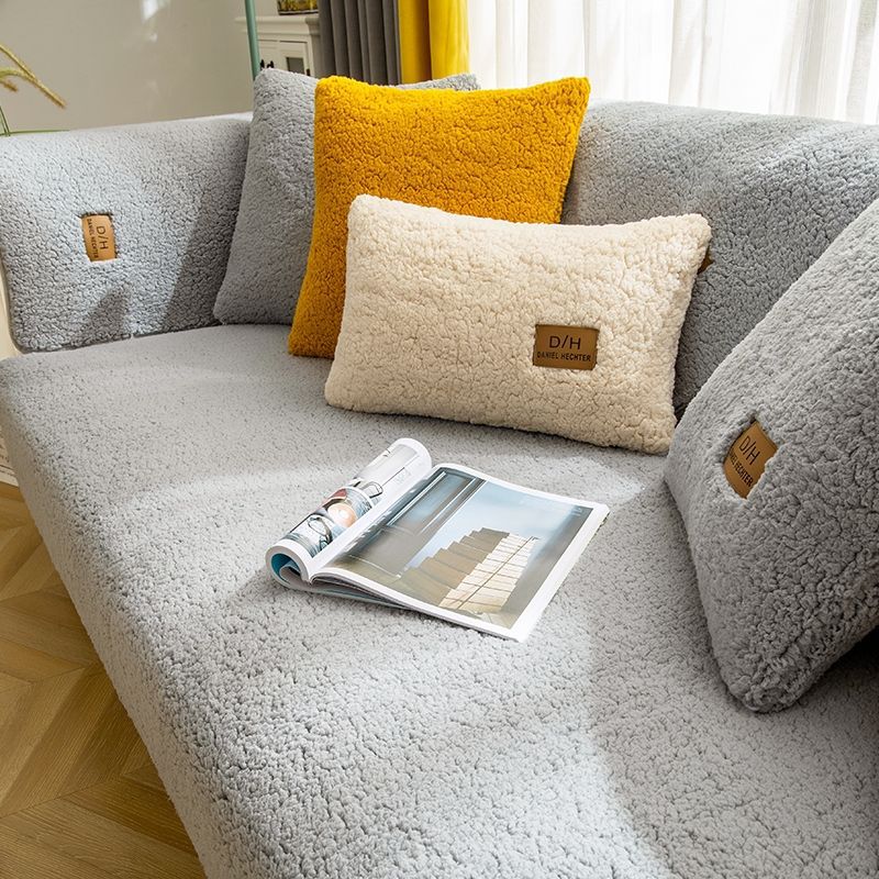 Cross-Border Lambswool Sofa Cushion Winter Non-Slip Plush Thickened Nordic Sofa Cover Cushion Cover Towel Wholesale