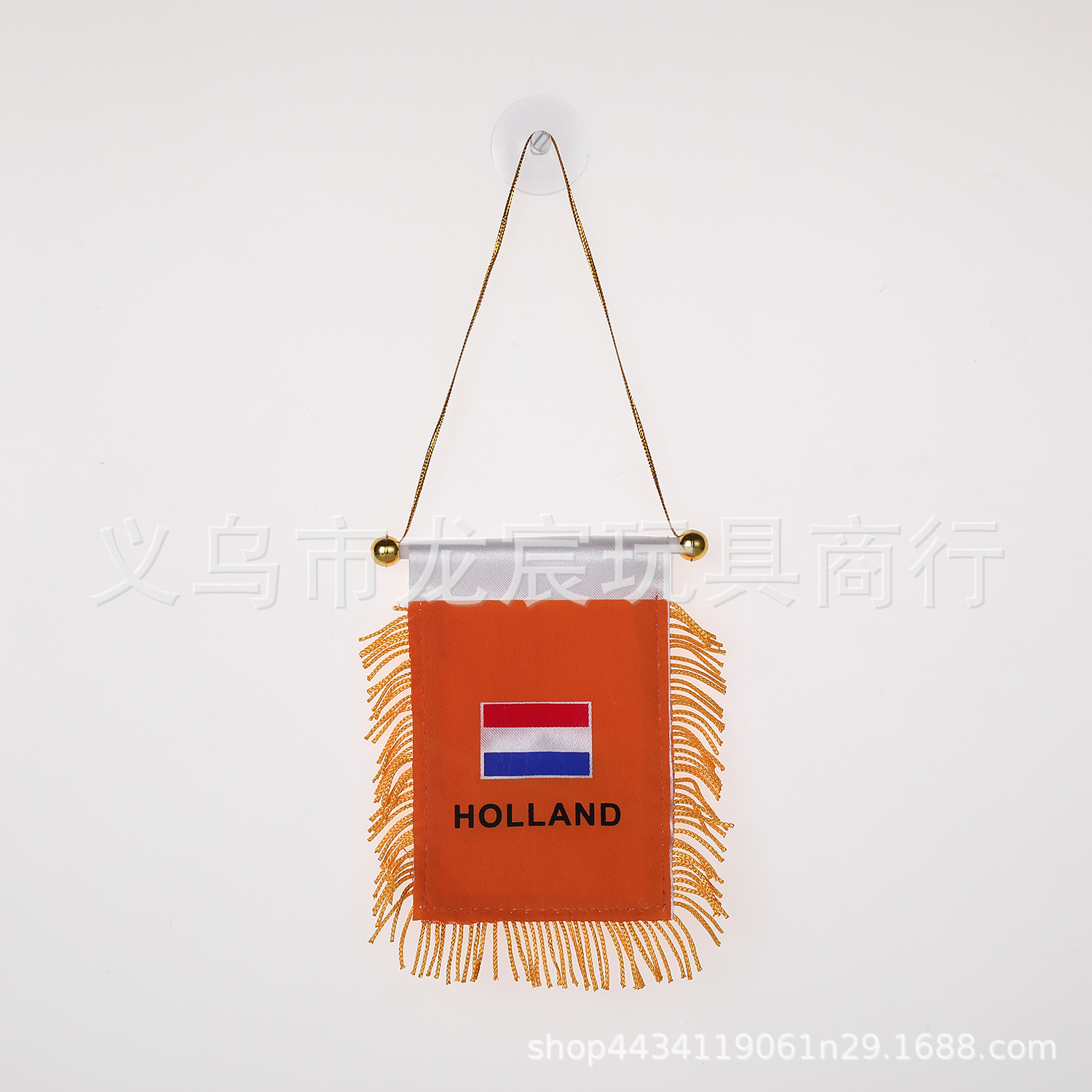 Factory Direct Supply Dutch Car Small Hanging Flag National Flag (Ball Game) Fan Supplies Small Brocade Flag Fringe Flag Wholesale