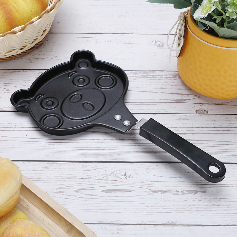 New Bear Fry Pan Stall Sandwich Baking Tray Bread Double-Sided Frying Pan Flat Double-Sided Detachable Non-Stick Frying Pan