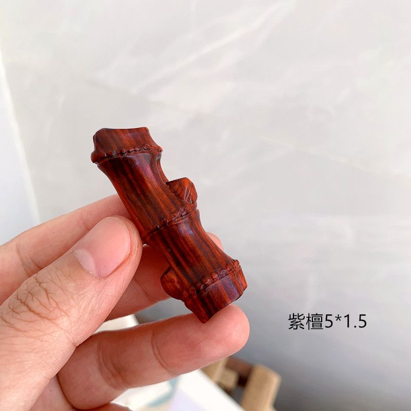 紫檀木竹节手把件竹子吊坠钥匙扣木制檀木节节高竹子配饰挂件直播