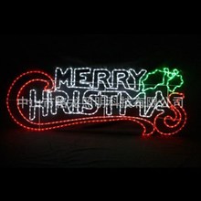 用于假日装饰街道装饰造型灯彩虹管发光装饰圣诞节快乐LED跨街灯
