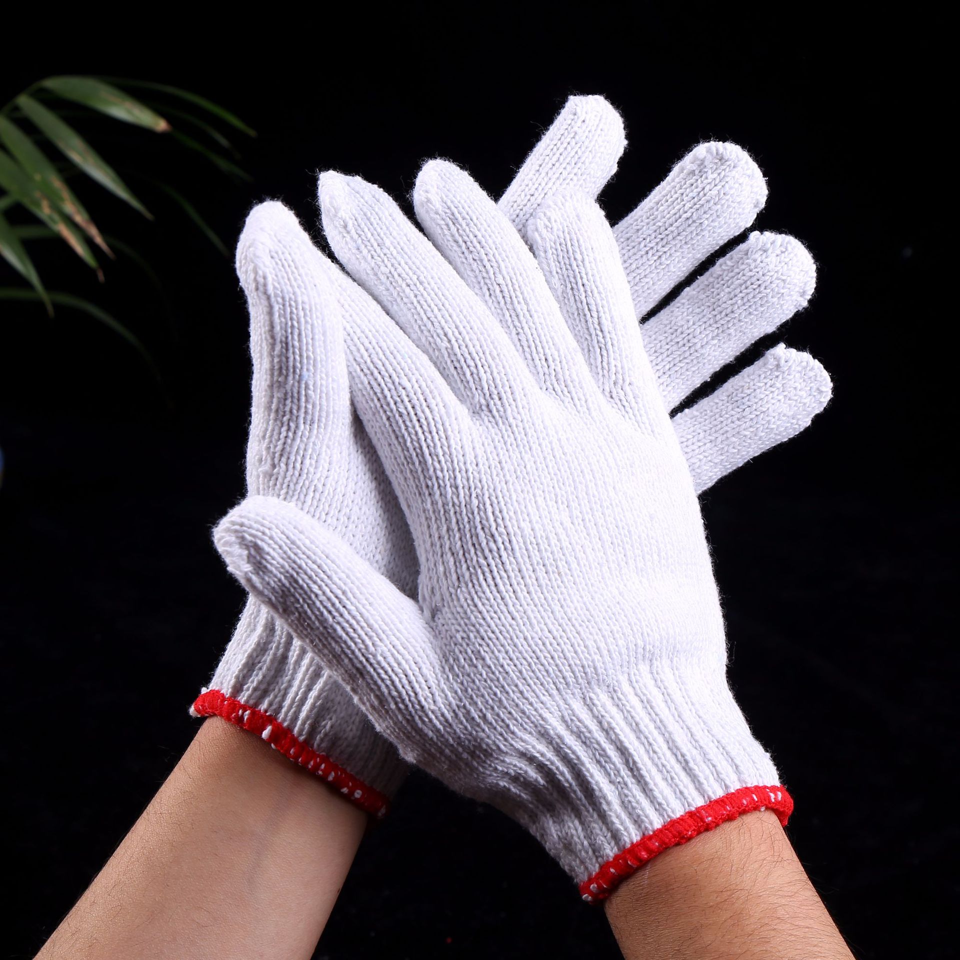 线手套加厚耐磨毛纺防护灯罩棉舒适结实棉纱手套现货批发劳保手套