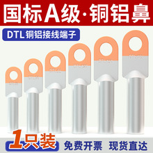 国标DTL铜铝鼻接线端子电缆线鼻过渡线耳接头16/35/70/95/240平方