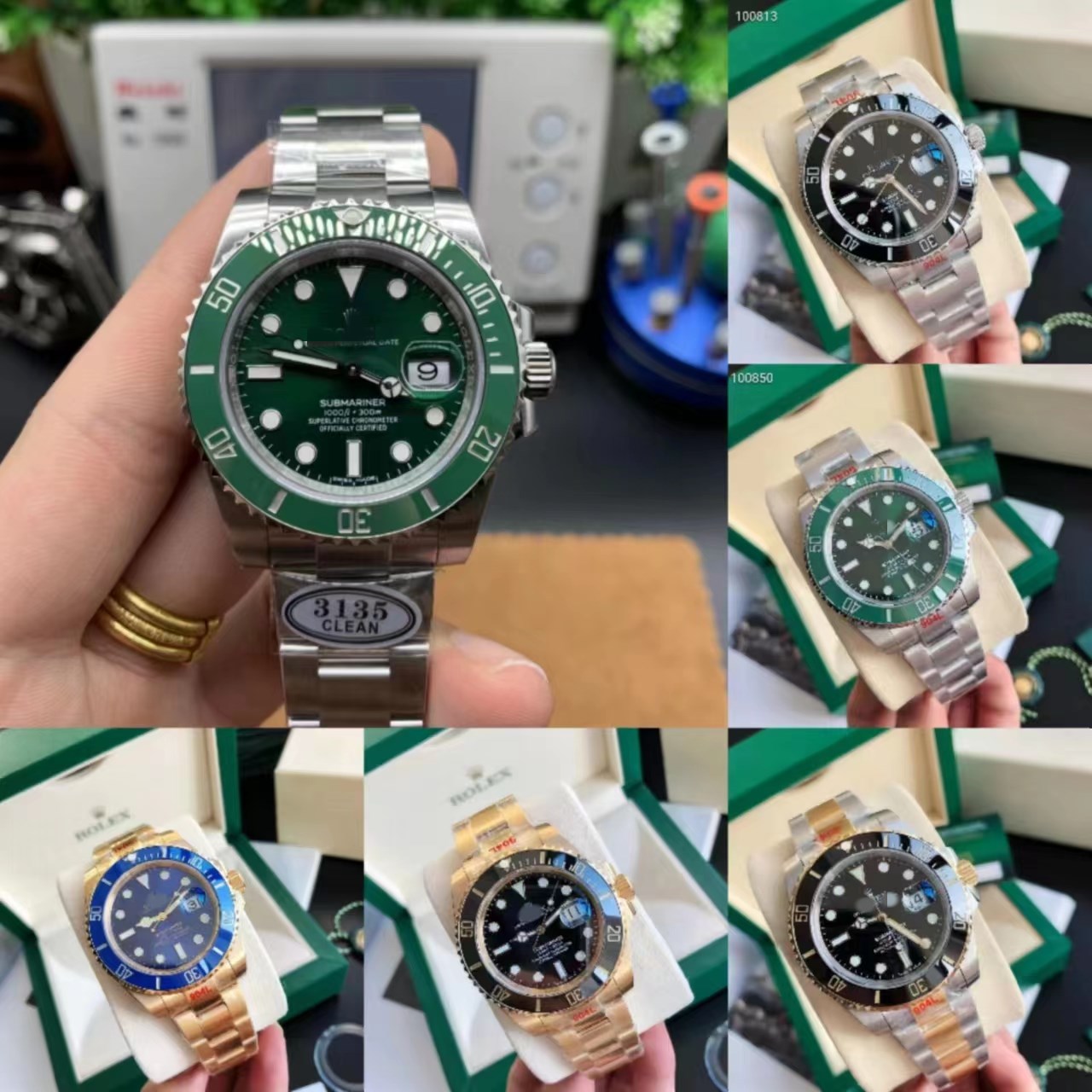 外贸劳家机械表水鬼 游艇 可乐圈 日志 鬼王 熊猫迪 支持代发批发