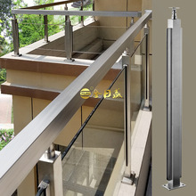 阳台不锈钢玻璃栏杆护栏阁楼楼梯扶手护栏地铁不锈钢立柱生产厂家