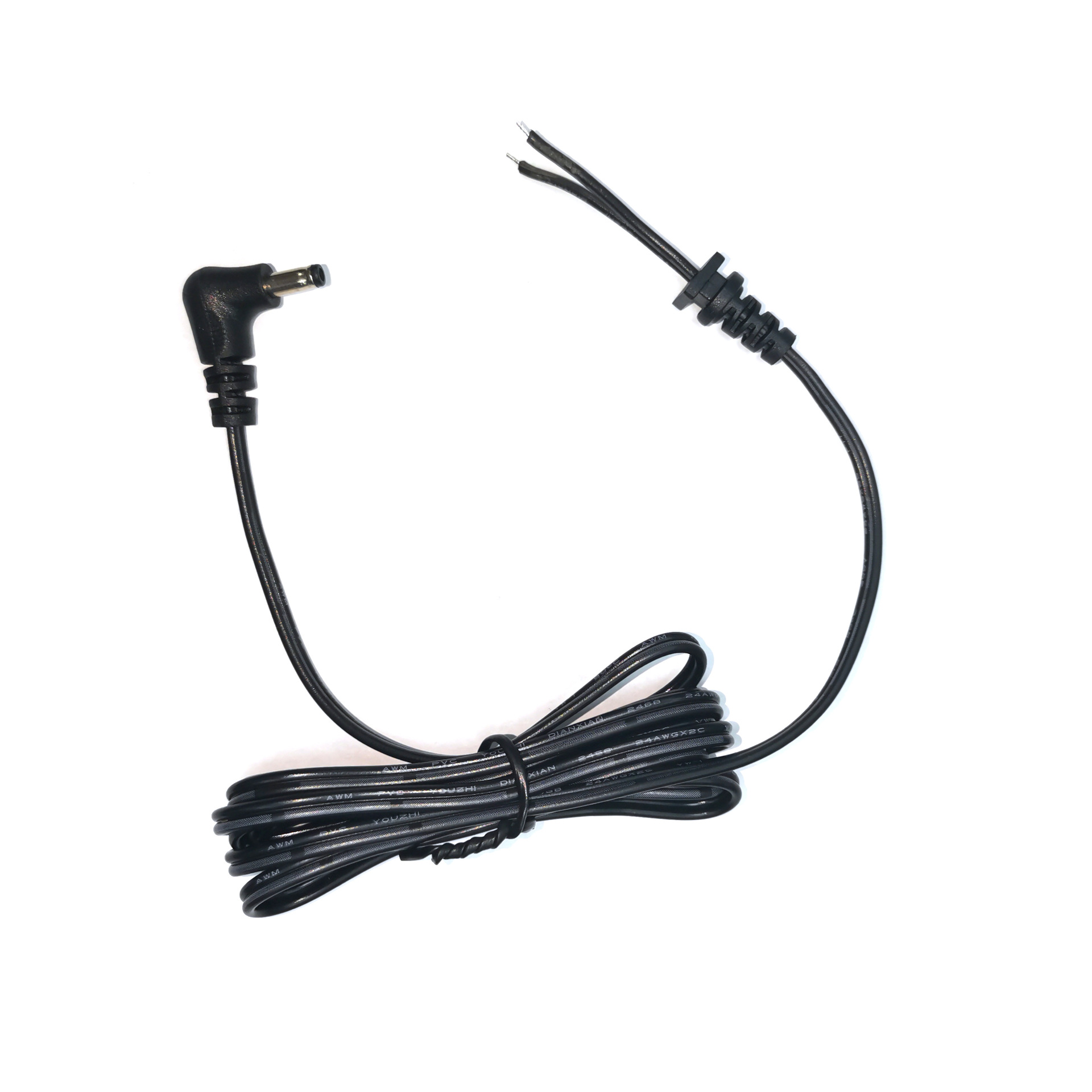 dc电源线5521弯头电源连接线5.5*2.1公头24awg监控摄像头dc连接线