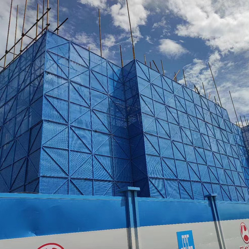 0成交828张建筑爬架网 工地施工脚手架冲孔外架防护钢板 米字型爬架网