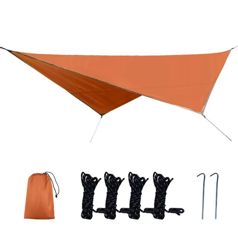 Outdoor Canopy Thickened Oxford Cloth Silver Pastebrushing Sun-Proof Tent Waterproof Windproof Camping Sun-Proof Ultra-Light Diamond