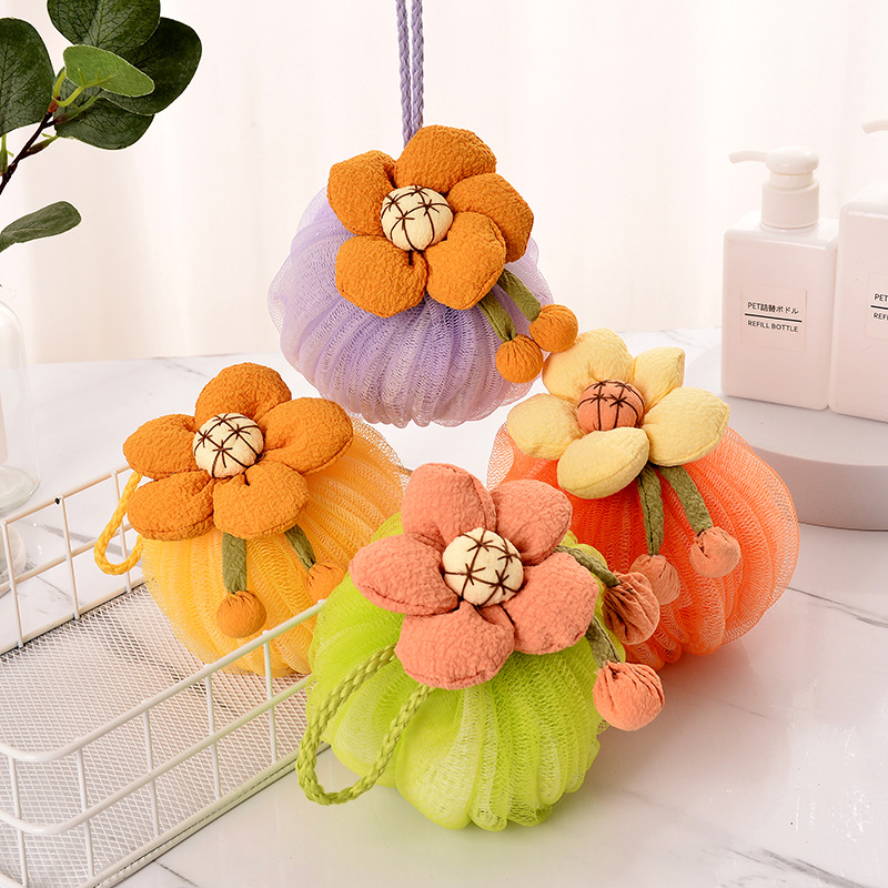 bath ball creative little sun cartoon adult children bath supplies bath soft and comfortable foaming net bath flower