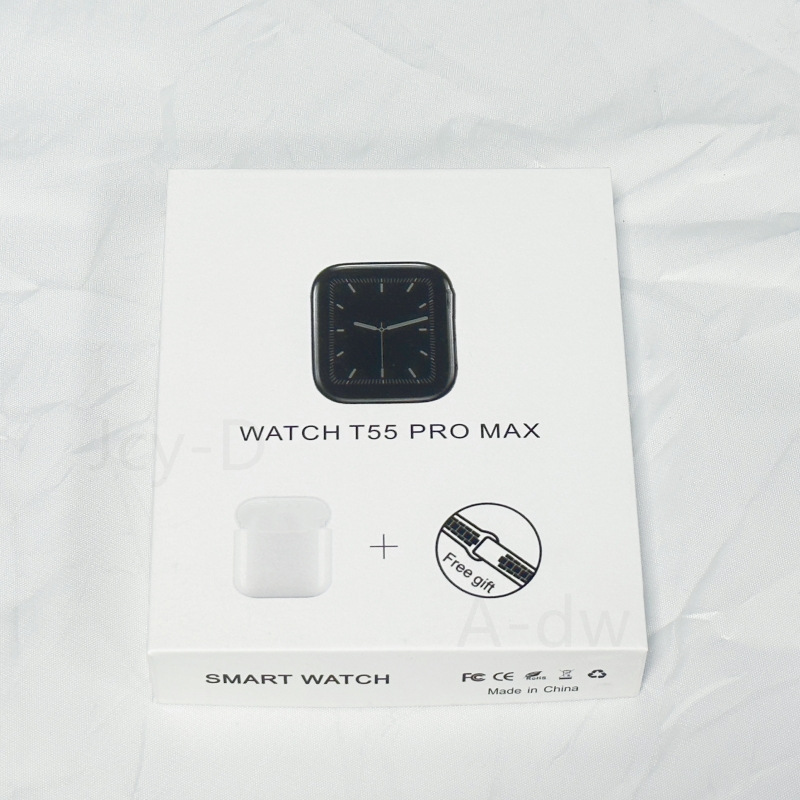 Cross-Border Huaqiang North T55 Pro Max Smart Watch Two-in-One Dual Watch with Bluetooth Call Message Push T55