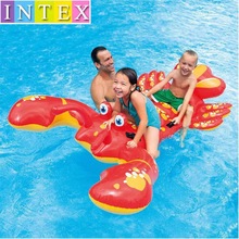 正品intex 57528大龙虾坐骑成人儿童水上充气浮排玩具PVC水上批发