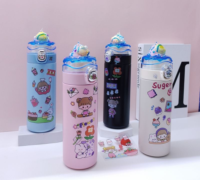 Factory Direct Sales Cross-Border 304 Stainless Steel Cup Body Pattern Sticker DIY Marine Shell Cake Thermos Cup 2