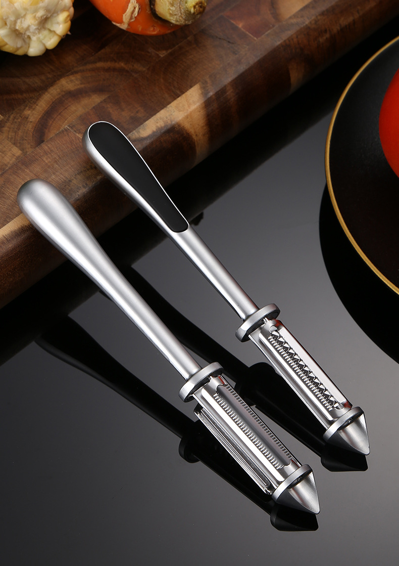 锌合金刮皮刀双面削皮刀直刨土豆去皮苹果瓜刨厨房水果可制logo