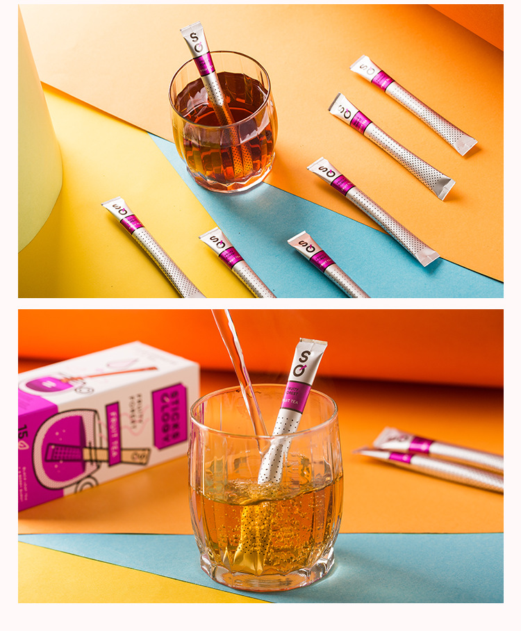 欧乐集茶棒 森林果味红茶 sticksology比利时进口 15支装创意茶包