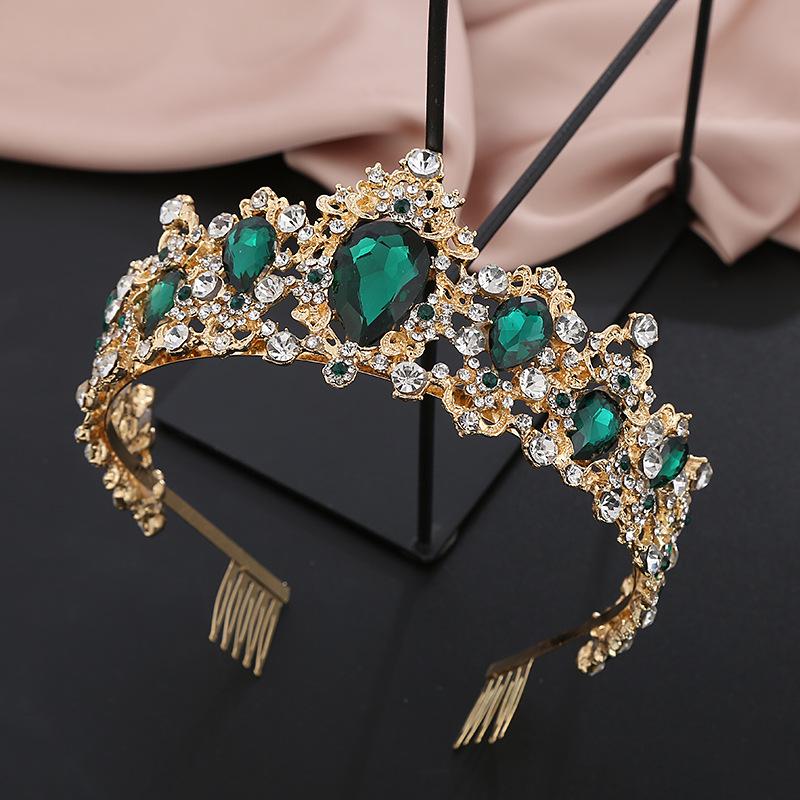 头饰复古红色发饰新娘欧美头花新娘头饰白色新娘新款头花相似同款7