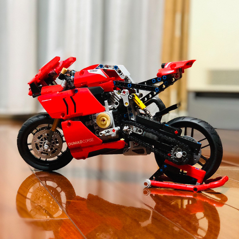 适用乐高摩托车系列杜卡迪模型川崎机车积木成年高难度拼装玩具礼