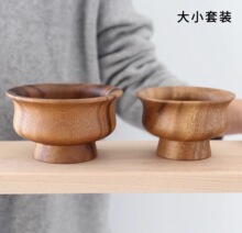 藏式糌粑碗餐饮木头碗奶茶饭碗复古碗马奶酒碗藏族舞蹈奶昔批发