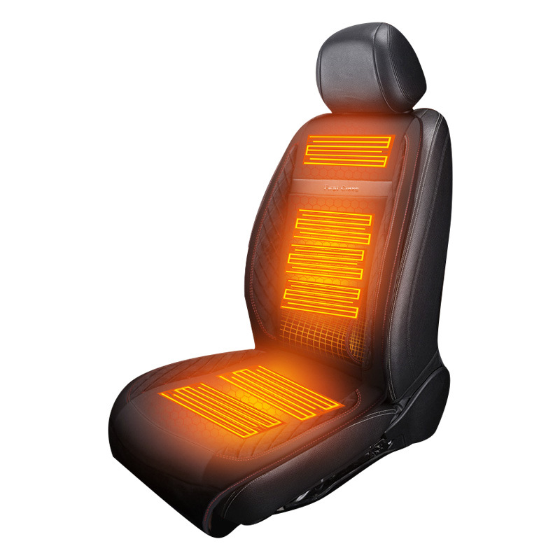 石墨烯汽车加热坐垫冬季12v座椅垫车载通用保暖电热毛绒单片垫子