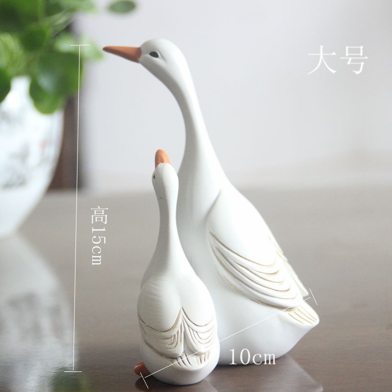 Garden Decoration Simulation Mother and Child Duck Garden Decoration Micro Landscape Ornaments Resin Craft Ornament Cross-Border Products