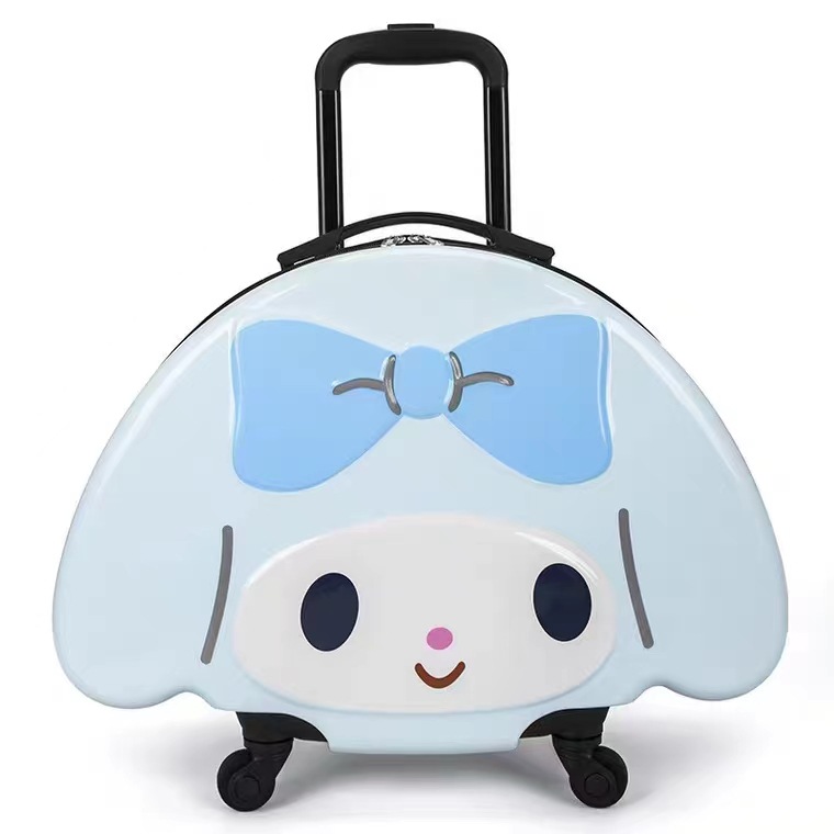 2024 New Melody Children's Trolley Case Printed Logo Large Capacity Universal Wheel Luggage Cartoon Suitcase