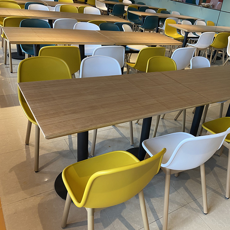 公司单位员工食堂餐桌椅学校美食城餐厅汉堡奶茶店餐饮店餐椅