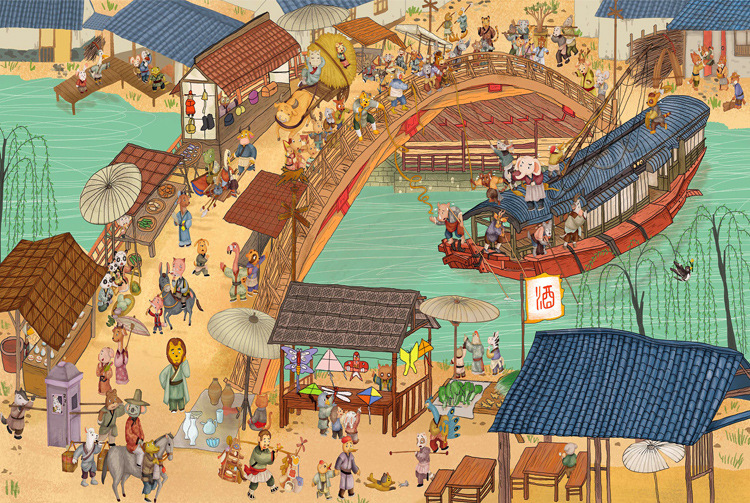 布达拉宫成人1000片木质拼图500片西藏风景世界著名画清明上河图