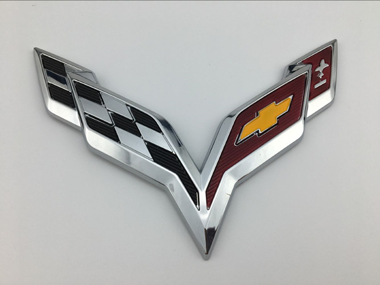 适用雪佛兰克尔维特车标 corvette碳黑贴标 前后标 abs尾标