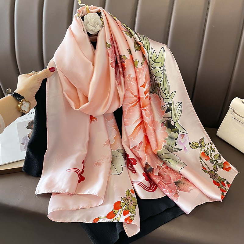 exquisite printed extended shawl scarf autumn and winter fashionable fashionable mom decorative all-matching scarf spring and autumn temperament