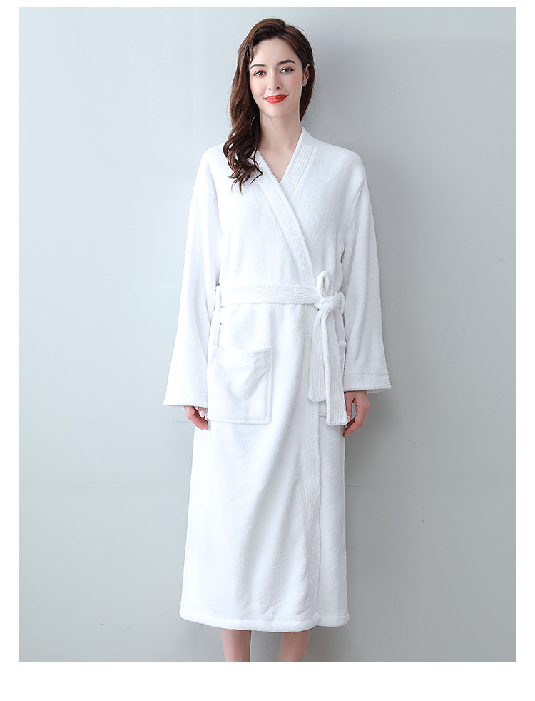 女士和服浴袍珊瑚绒四季吸水酒店同款浴衣日式汗蒸服桑拿服家用