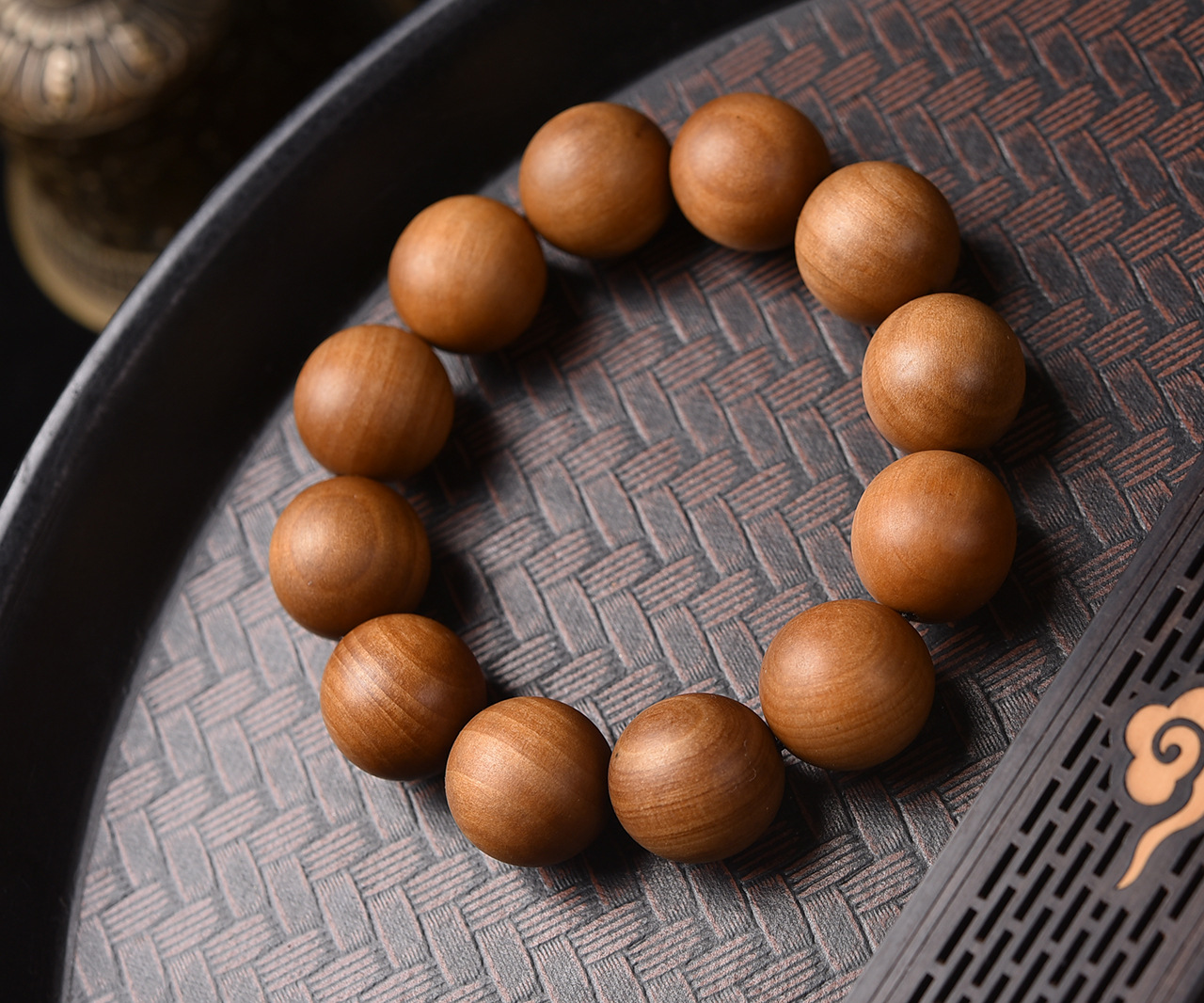 印度迈索尔老山檀2.0手链学生盘完文玩佛珠网红男女同款手串-阿里巴巴