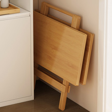 可折叠桌子家用小户型楠竹餐桌便携式收纳正方形实木饭桌矮桌孟超