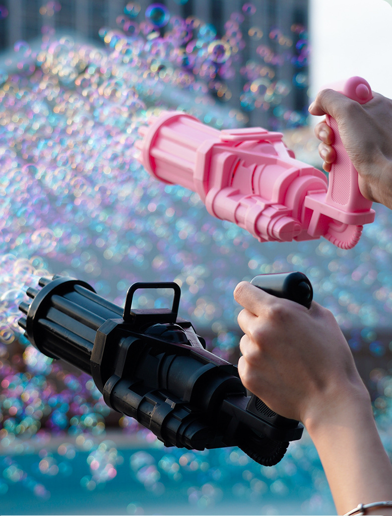 抖音网红加特林泡泡枪18孔儿童手持电动泡泡机玩具网红吹泡泡包邮